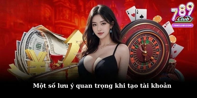 Một số lưu ý quan trọng khi tạo tài khoản